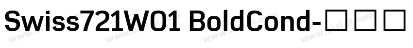 Swiss721W01 BoldCond字体转换